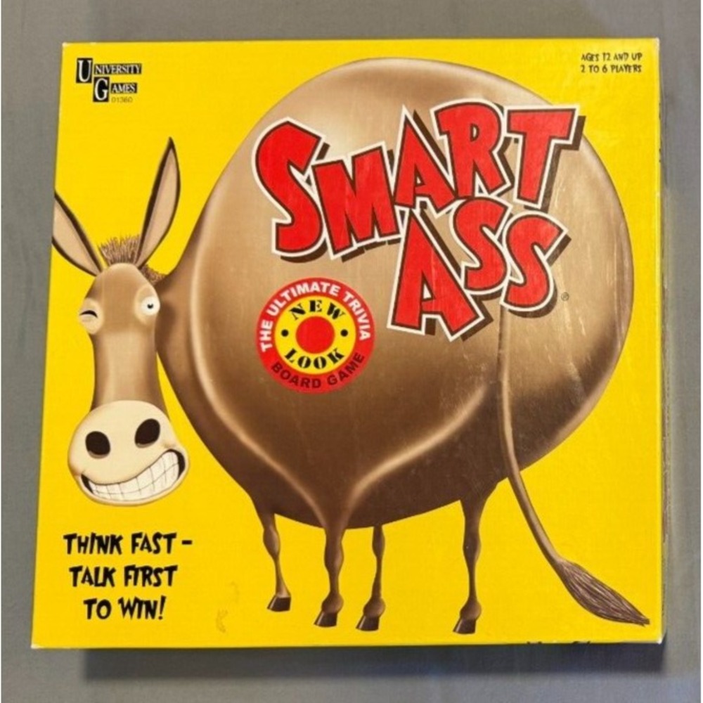 University Games Smart Ass - The Ultimate Trivia Board Game - Complete!